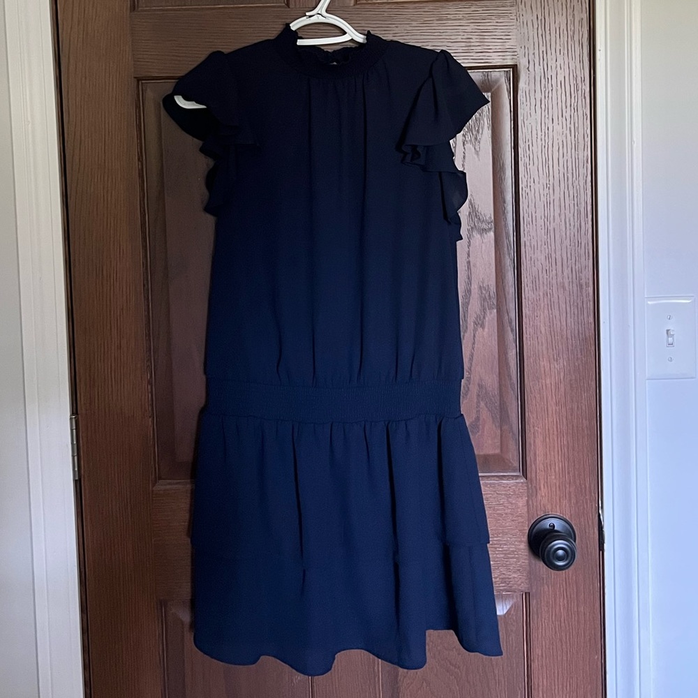 dark blue dress